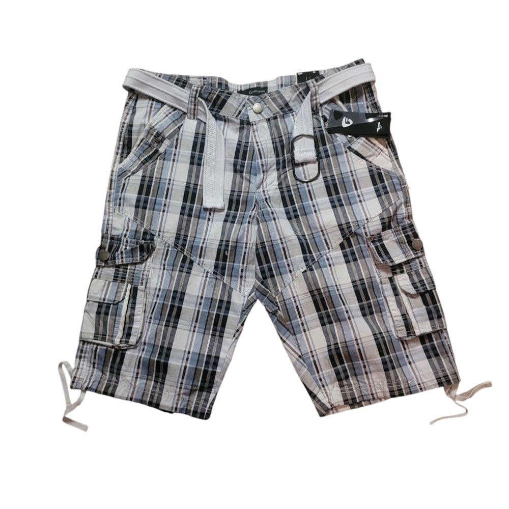 NWT Fried Denim Mens Size 36 Cargo Bermuda Shorts Madras